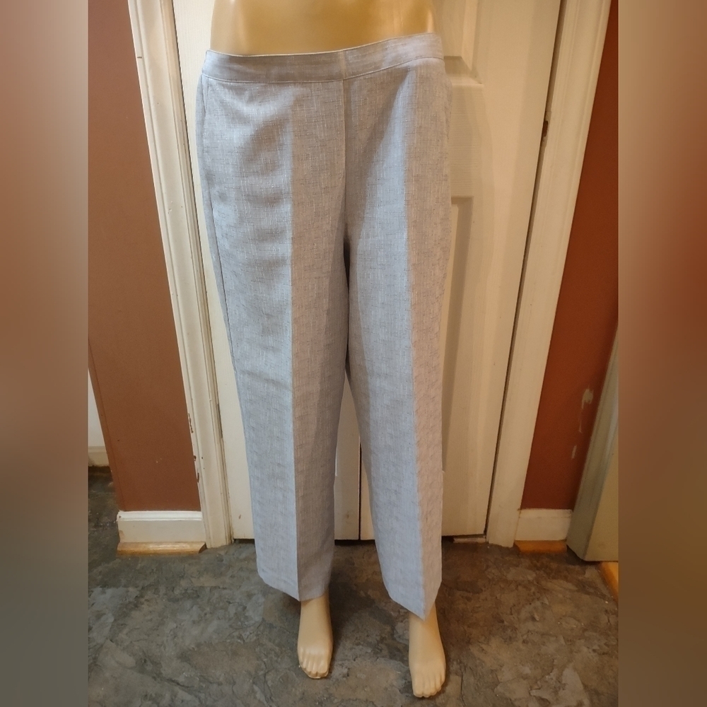Alfred Dunner women's 12 petite grey business casual dress apparel pants trouser